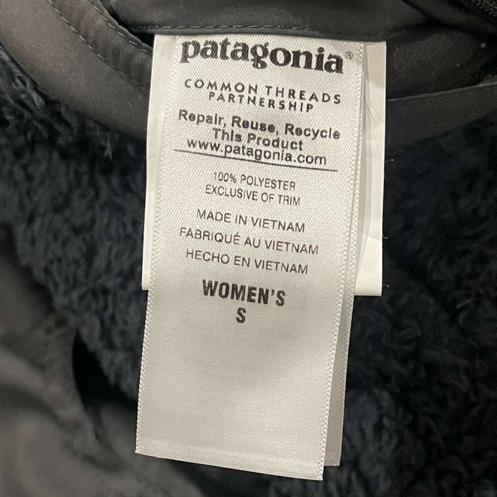 Patagonia Los Gatos Hooded Vest Women Size Small Reversible Gray Purple Zip - Picture 10 of 10